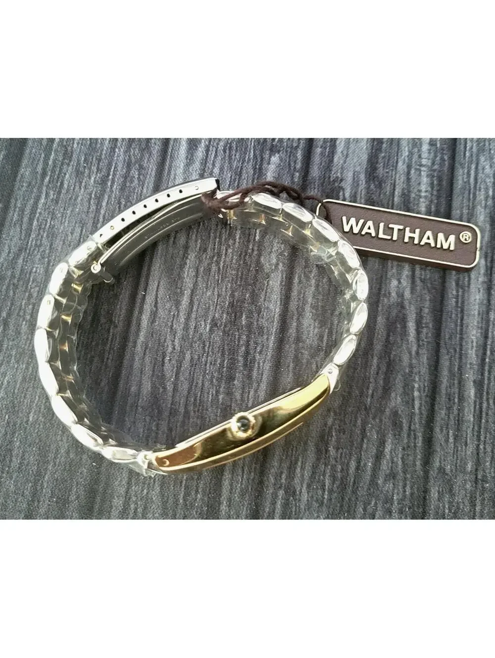 Brand‎ New Vintage Waltham 2 Tone White Enamel Men's Watch
